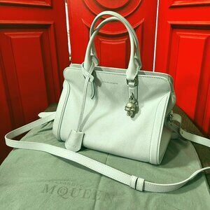 Alexander McQueen Pebbled Calfskin Mini Padlock Tote Lavender